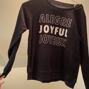 Long sleeve black sweatshirt